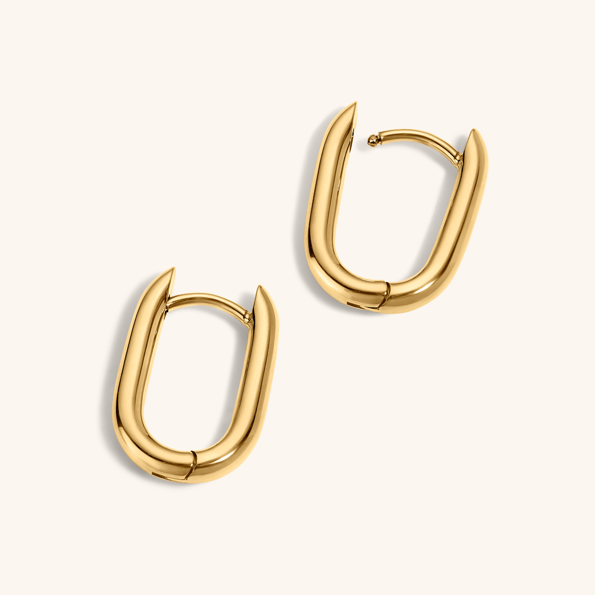 Halo Oval Hoops, 15mm (Gold)