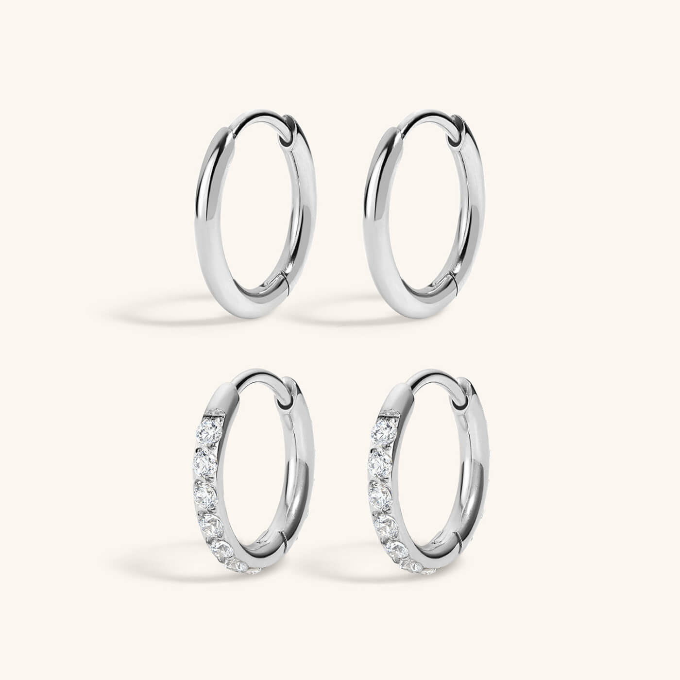 Everyday Hoop Duo in Titanium