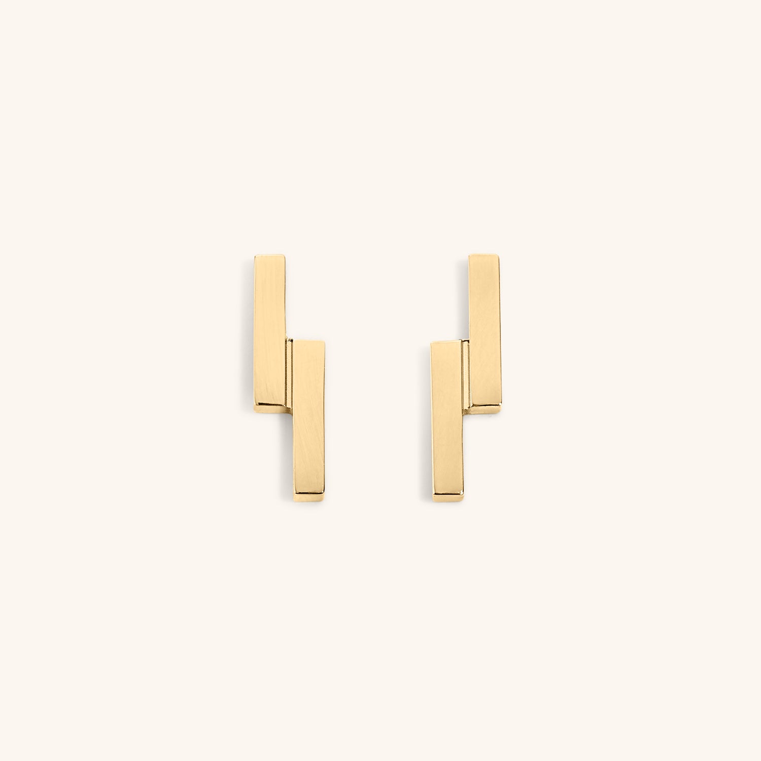 Lightning Bar Nap Earrings - Gold