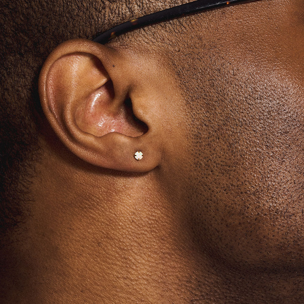 Opal Nap Earring in Gold on model