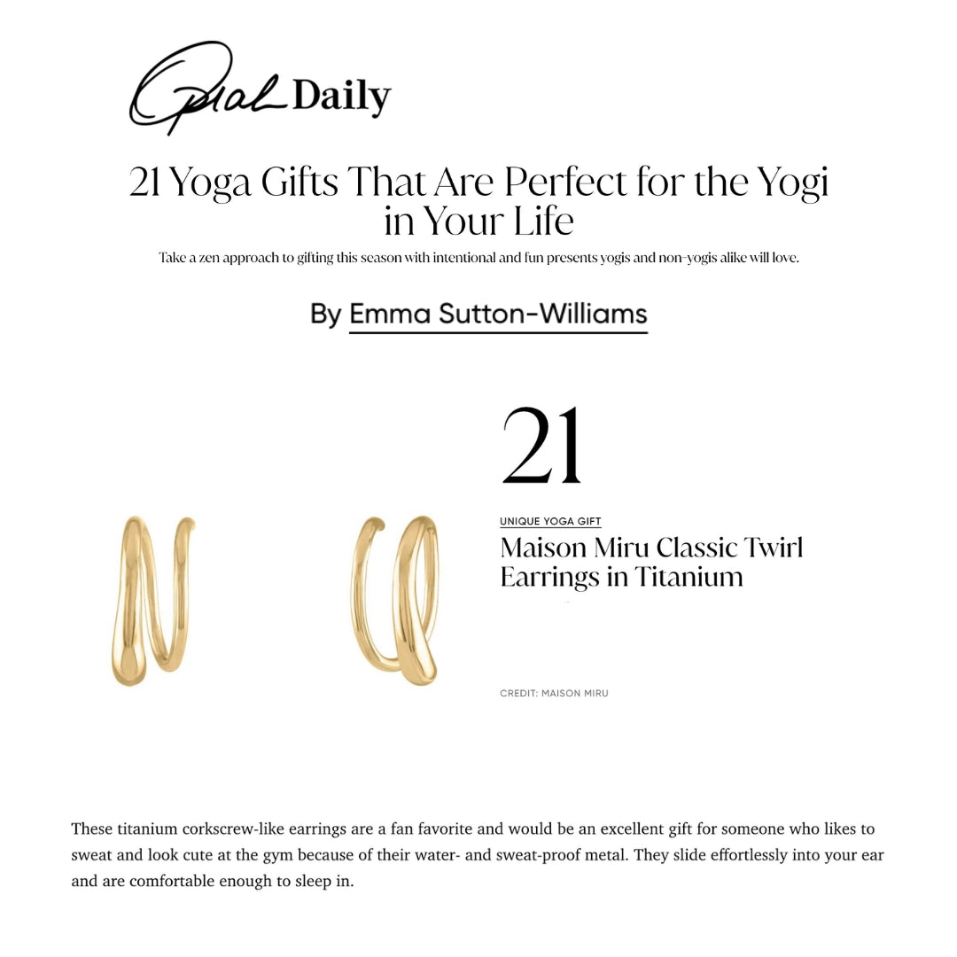 Our Classic Twirl Earrings in Titanium as seen on Oprah Daily