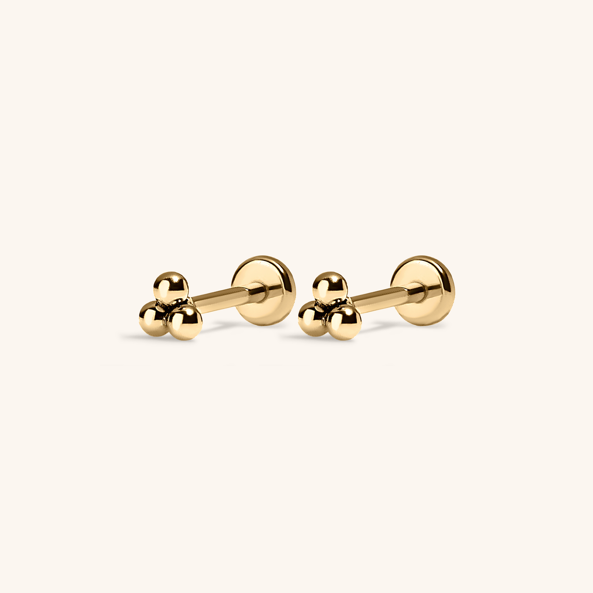 Trinity Nap Earrings in Titanium (Gold)