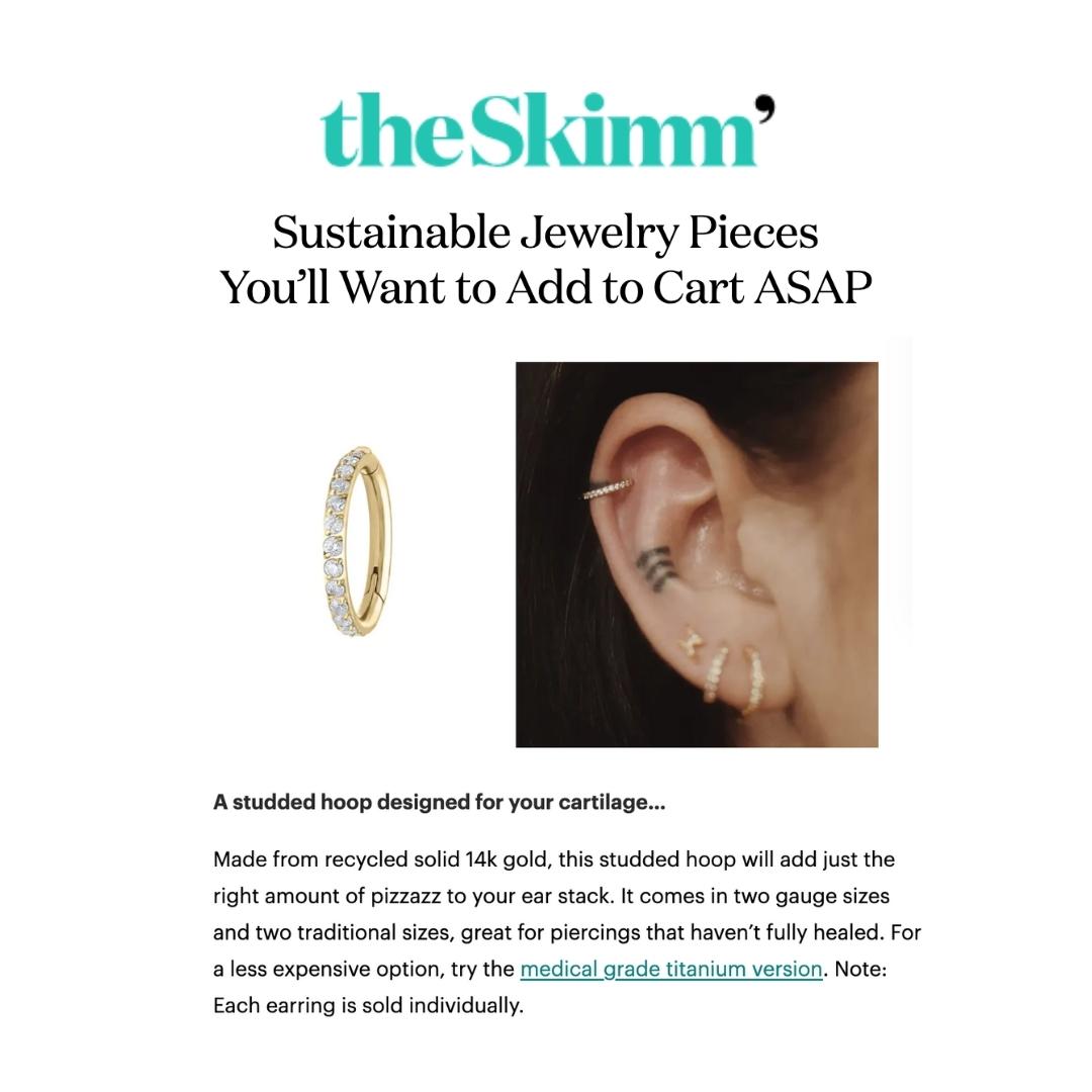 Our Eternity Cartilage Hoop as seen on The Skimm