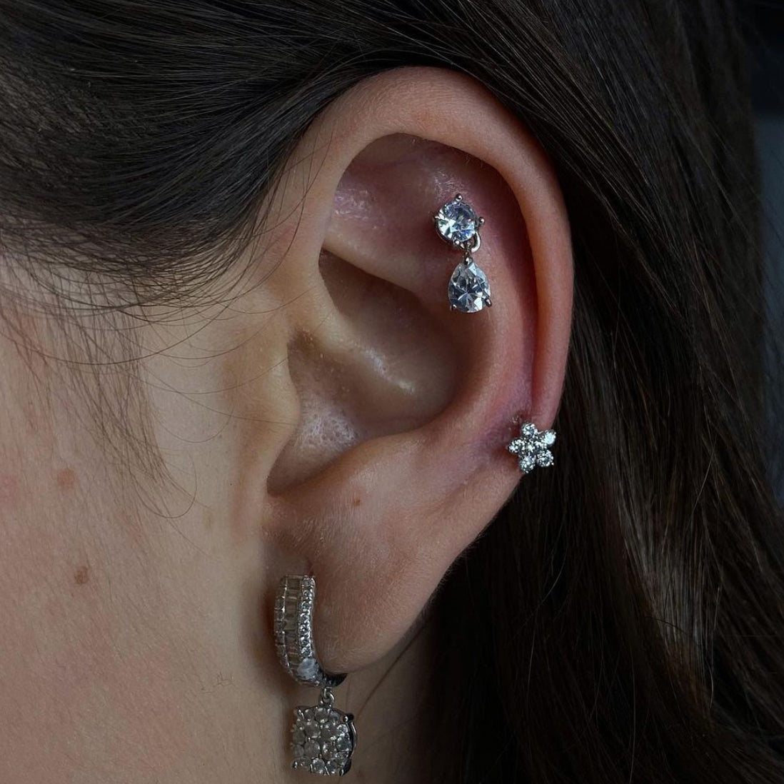 Auricle piercing inspiration - cartilage cluster
