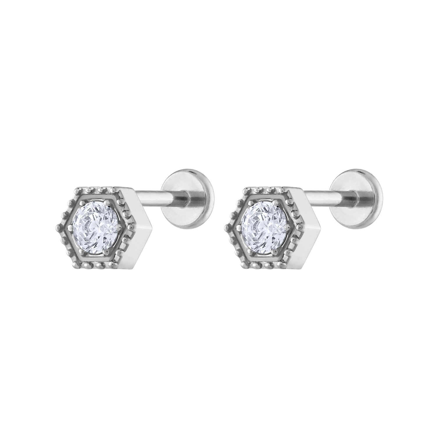 Deco Nap Earrings in Silver