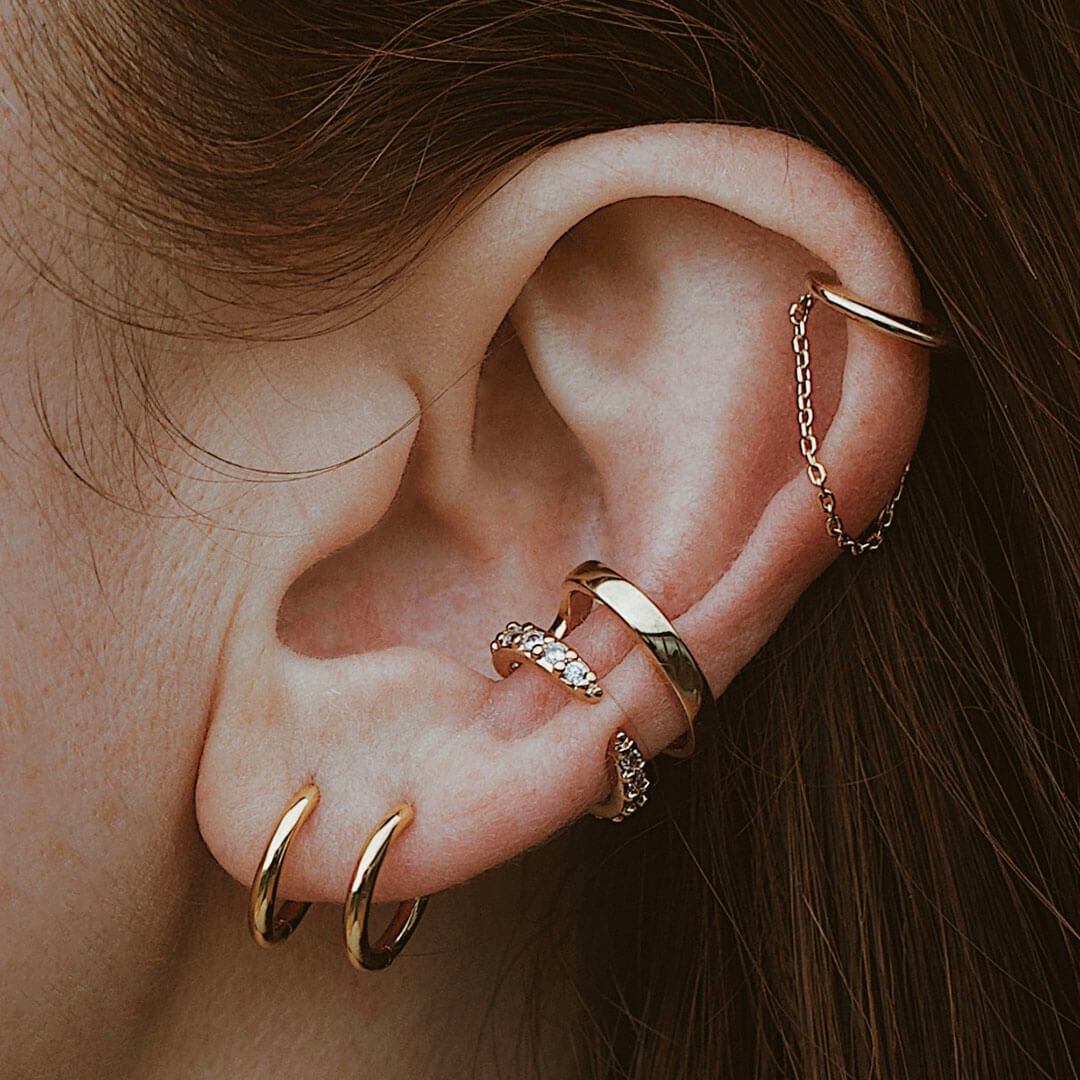 Ear cuff styled look