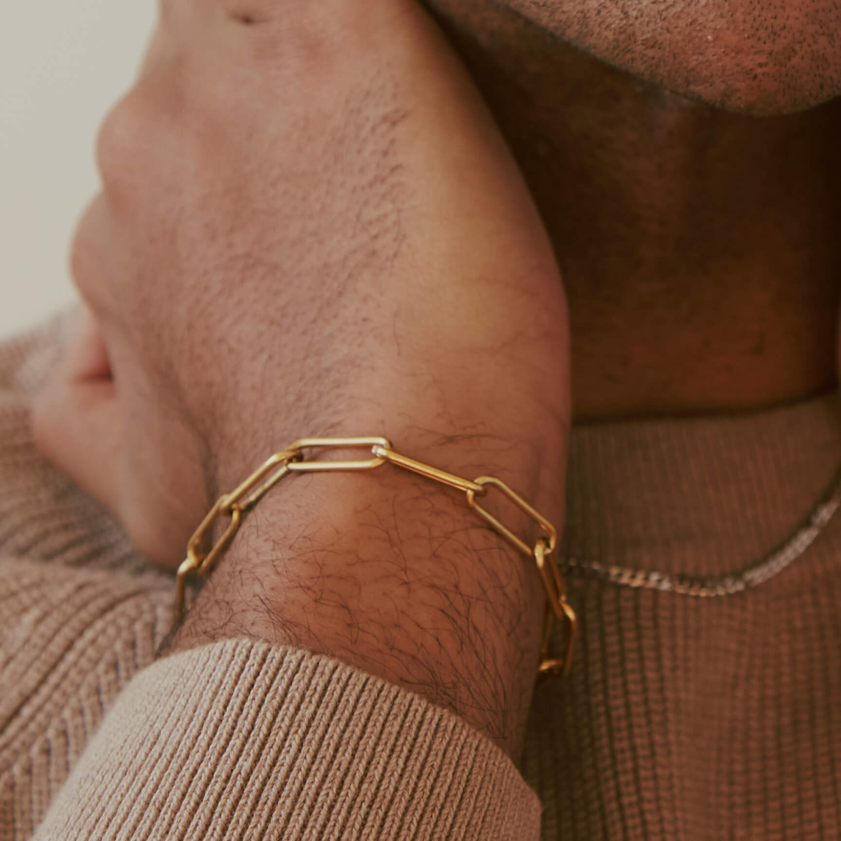 Explorer Bracelet (Gold) on Model