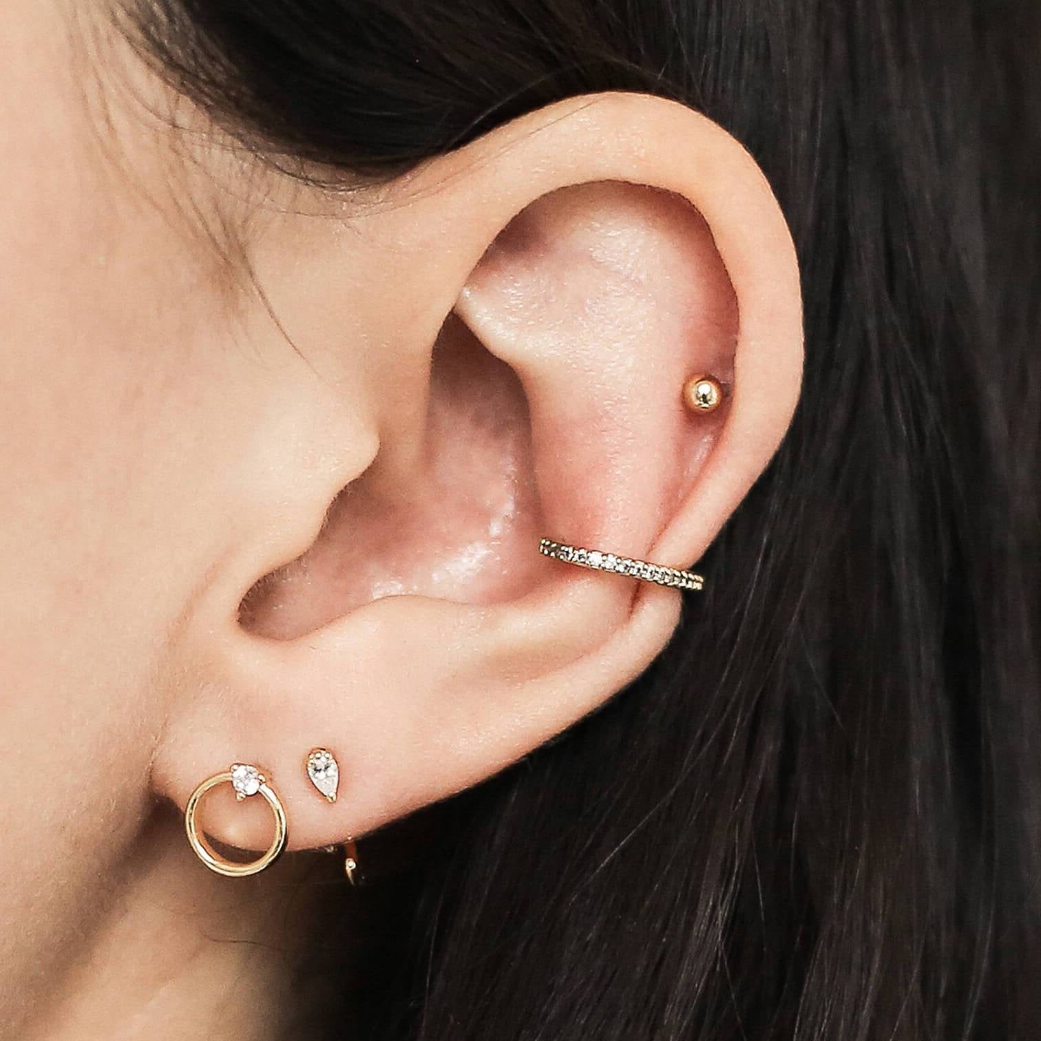 Helix piercing inspiration - Little Sphere Threaded Flat Back