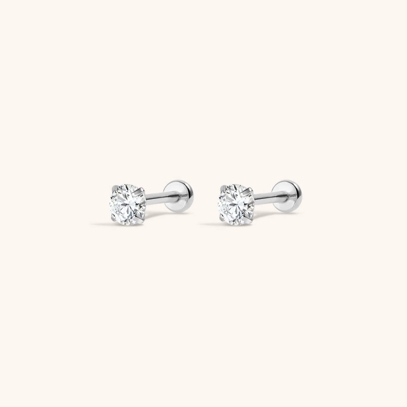 Lab Grown Diamond Nap Earrings - Silver - 0.20 TCW