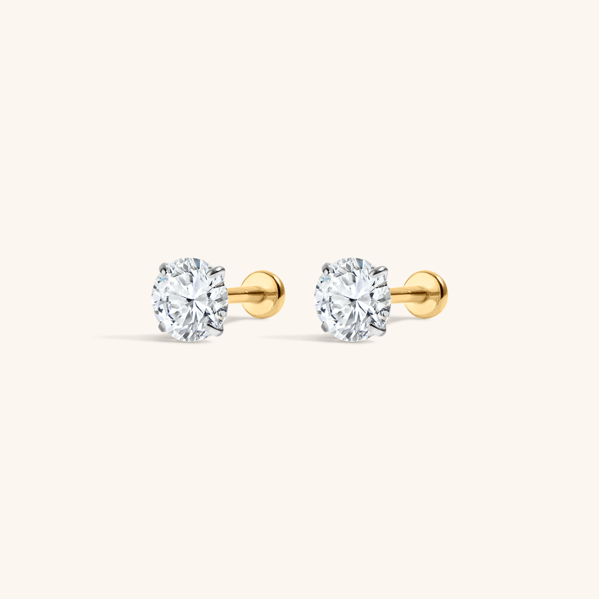 Lab Grown Diamond Nap Earrings - Gold - 0.50 TCW