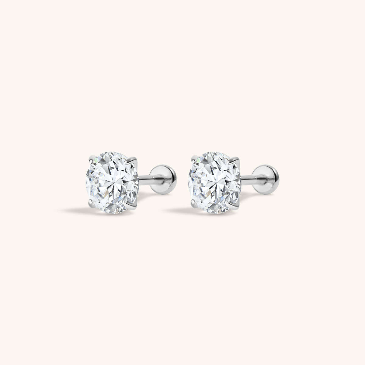 Lab Grown Diamond Nap Earrings - Silver - 1.00 TCW