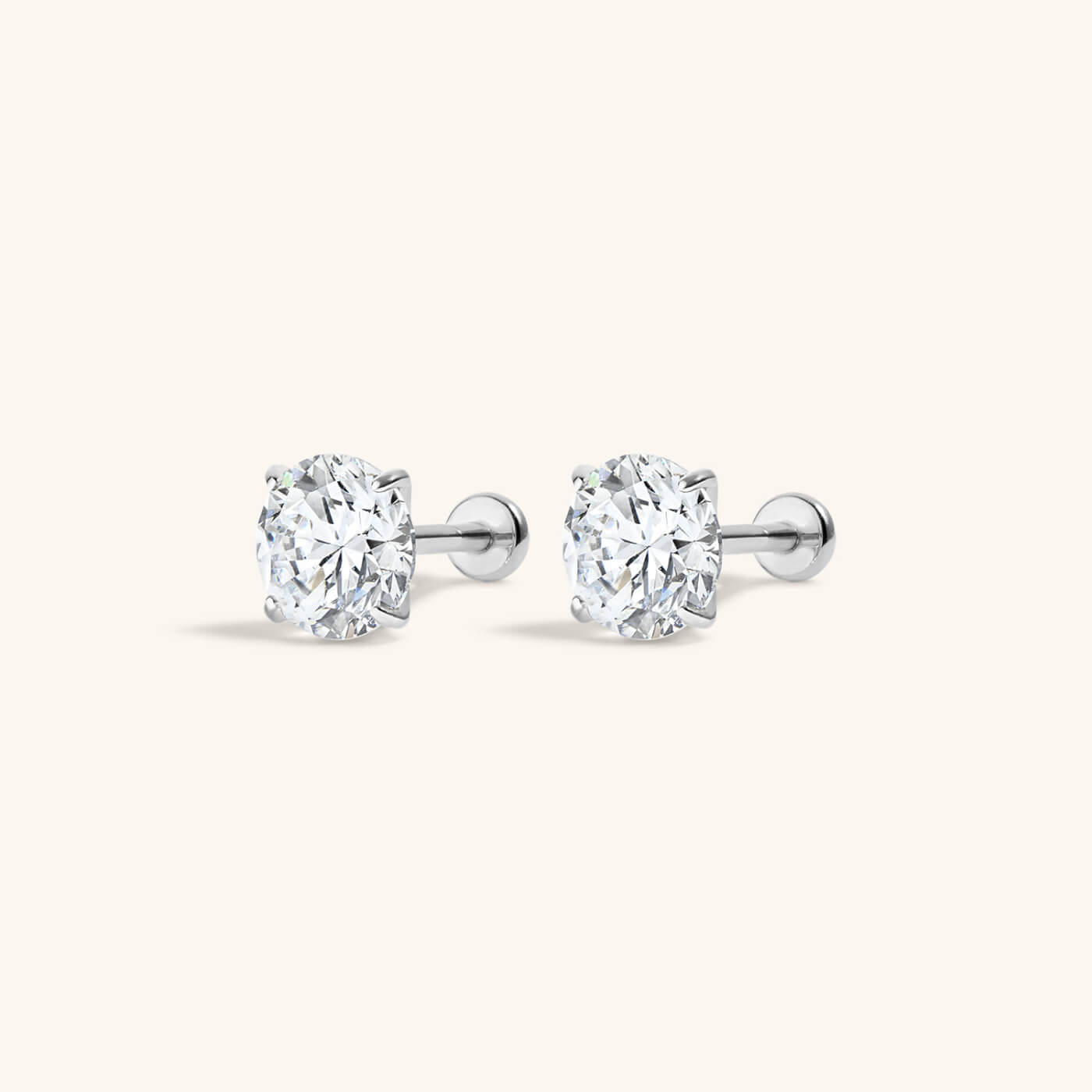 Lab Grown Diamond Nap Earrings - Silver - 1.00 TCW