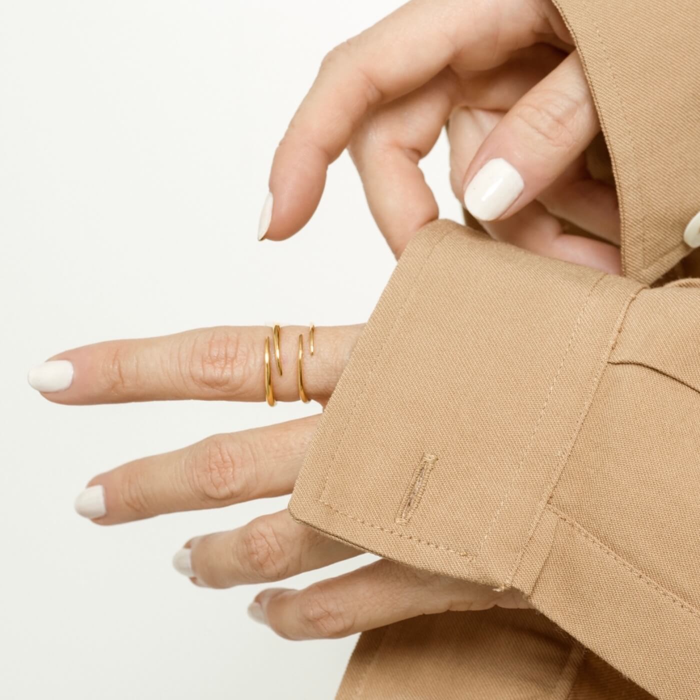 Infinite Stacking Ring (Gold) on model