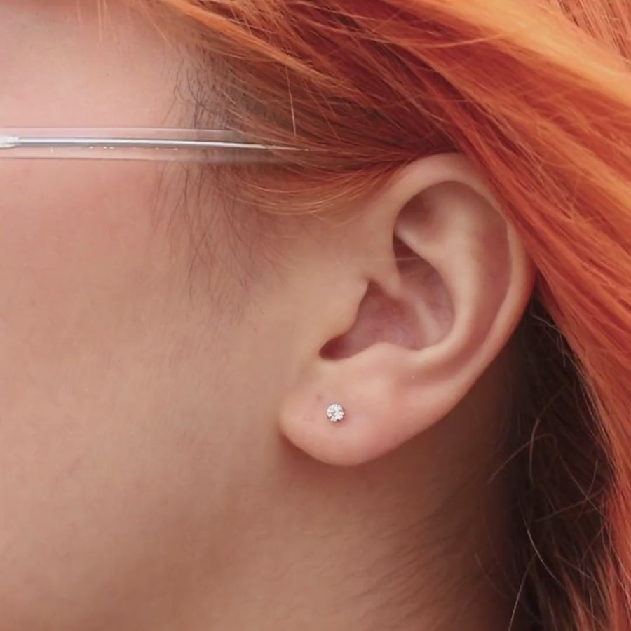 Celestial Crystal Nap Earrings in Gold on model video