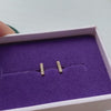 Pave Bar Studs in Titanium (Gold) on model video
