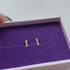 Pave Bar Nap Earrings in Gold on model video