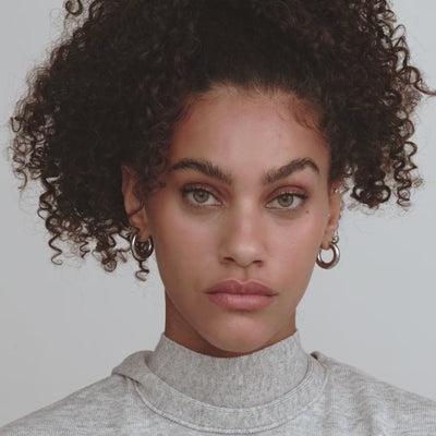 Twirl Hoops in Silver on Model Video