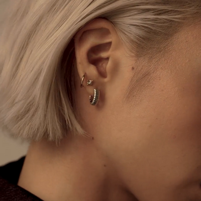 North Star Nap Earrings in Gold on Model Video