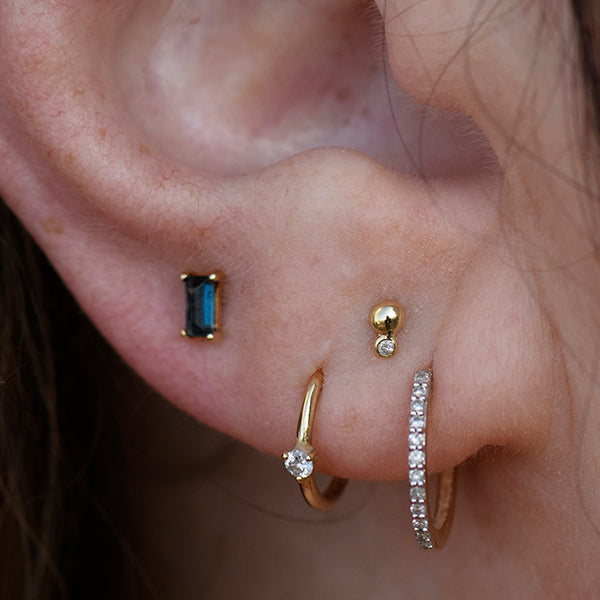 Set of earrings in ear - two