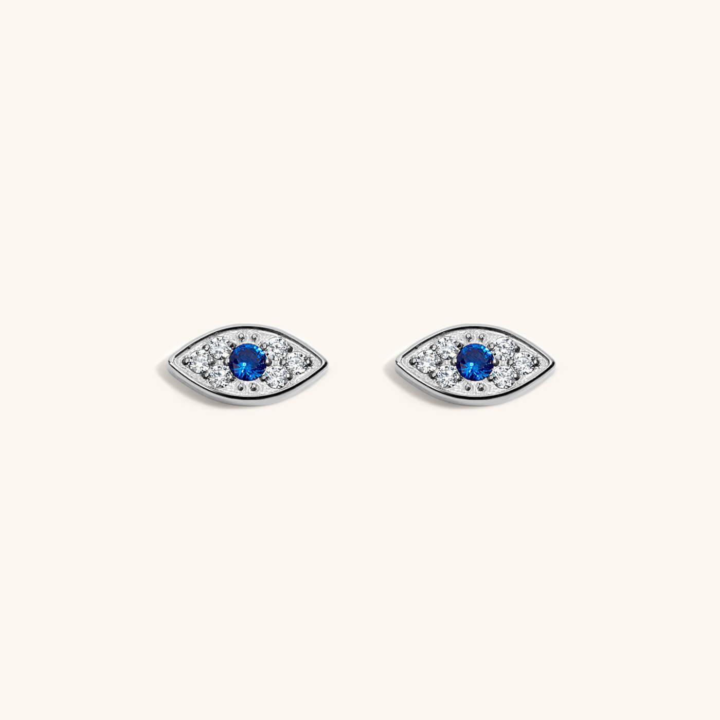 Evil Eye Nap Earrings in titanium (silver)