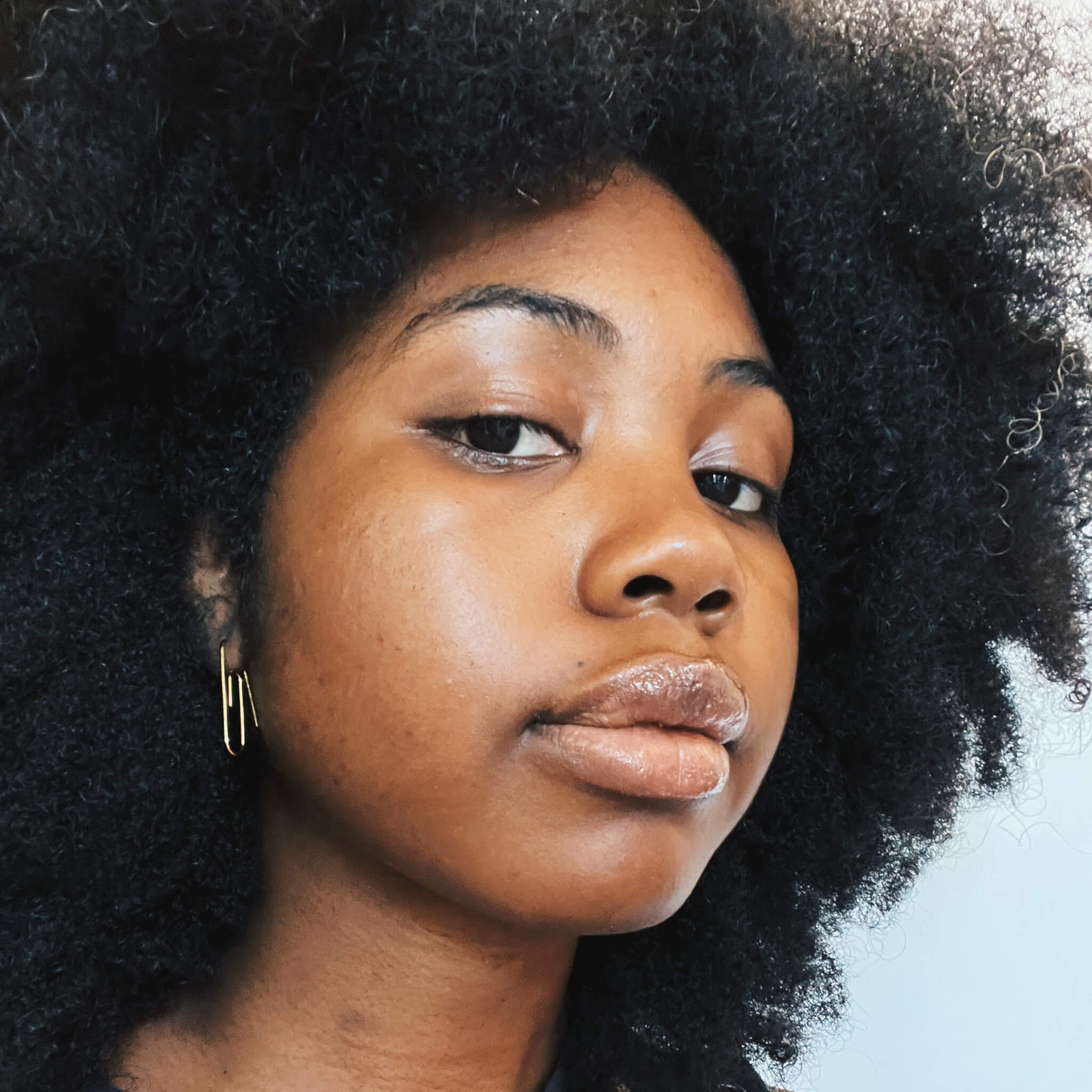 Paperclip Earrings on model