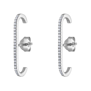 Celestial Suspender Earrings in Sterling Silver