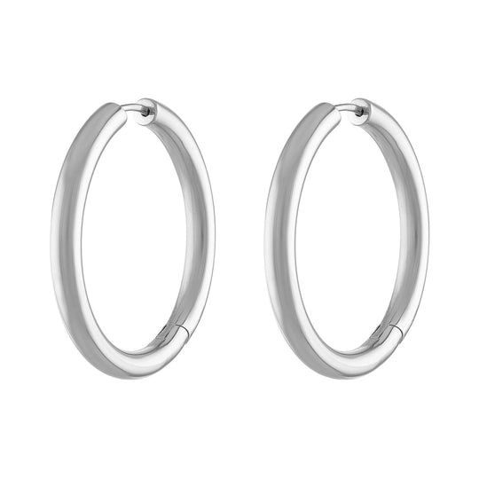 Chubby Hoops in Silver