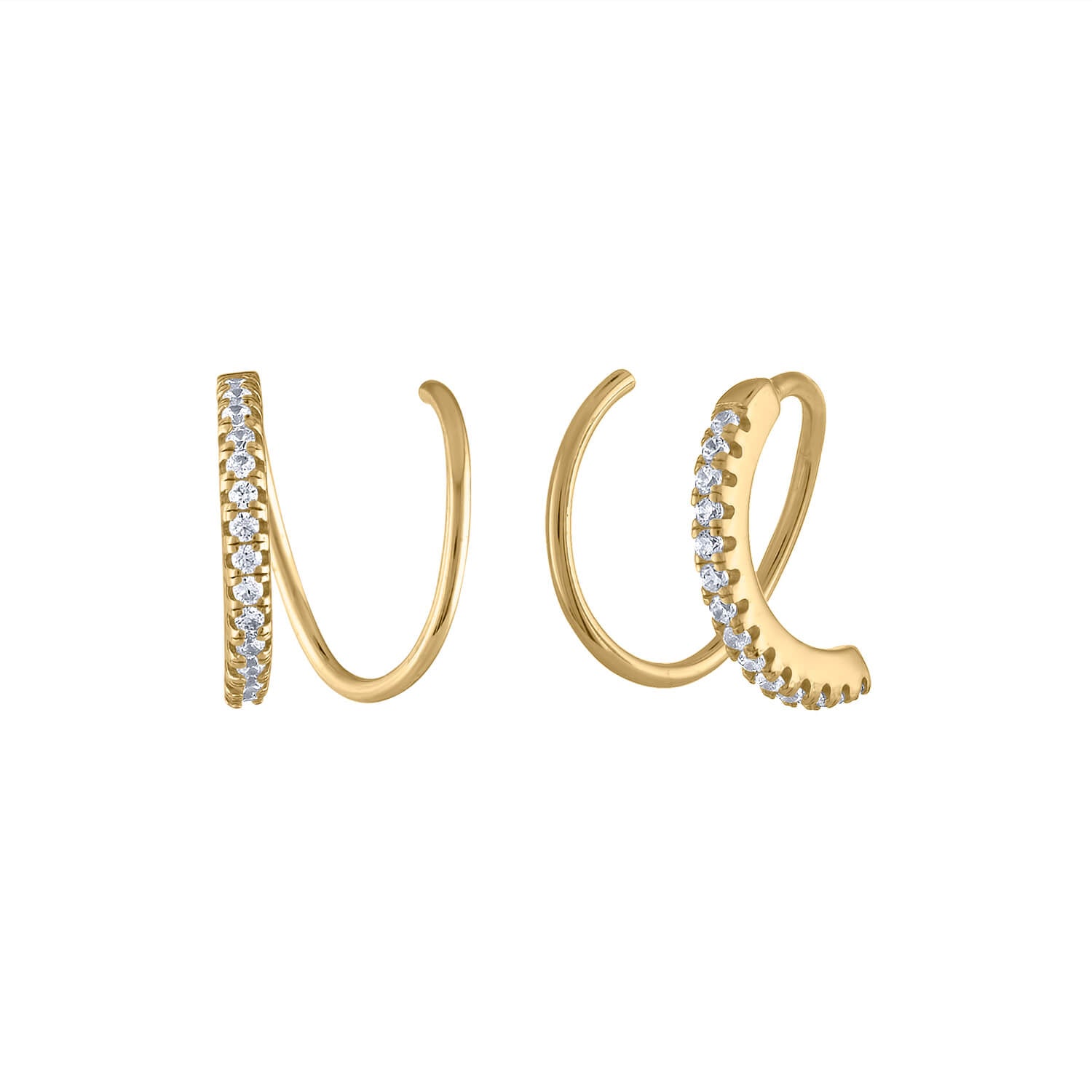 Comet Twirl Earrings in Gold Vermeil