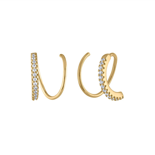 Comet Twirl Earrings in Gold Vermeil
