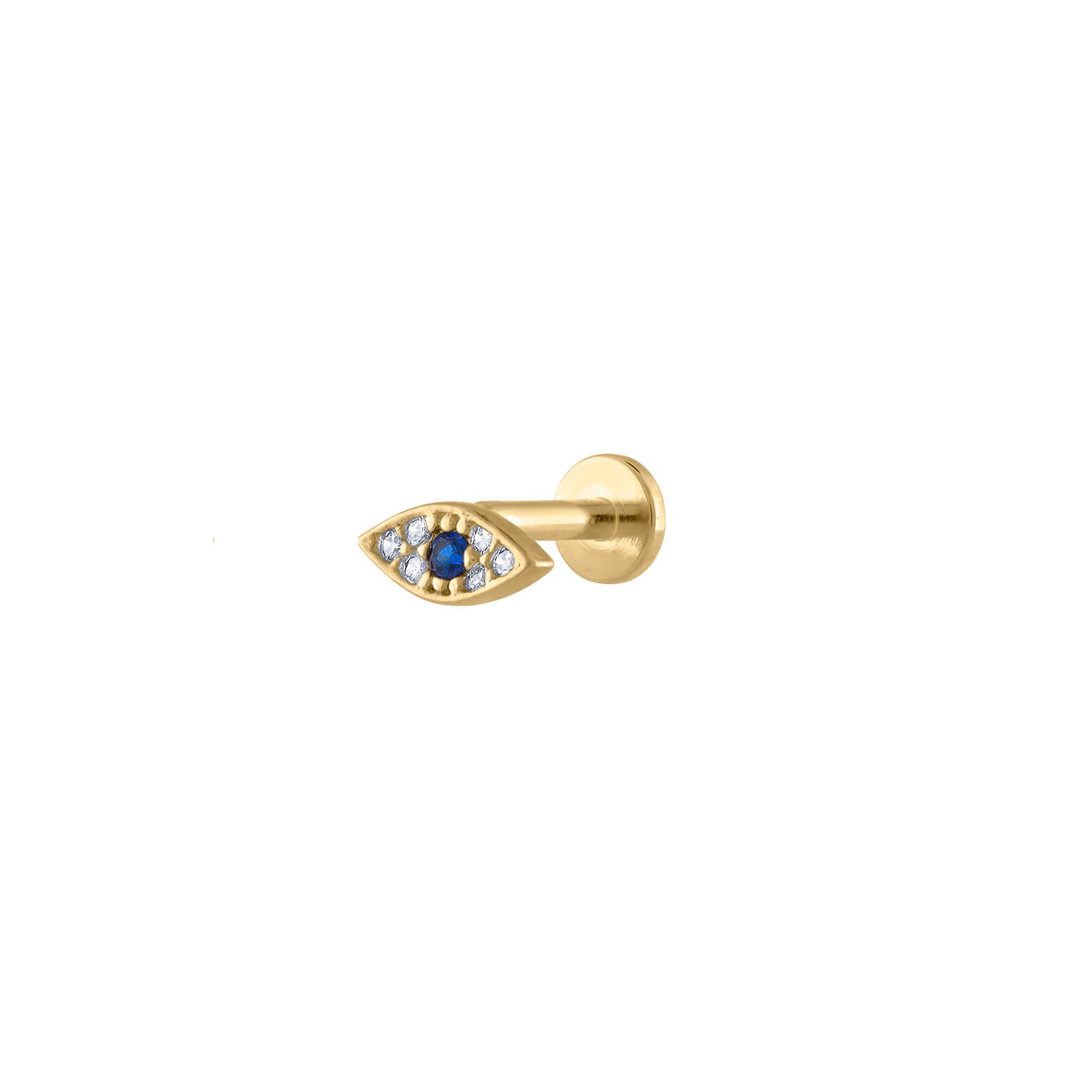 Evil Eye Threaded Flat Back Earring