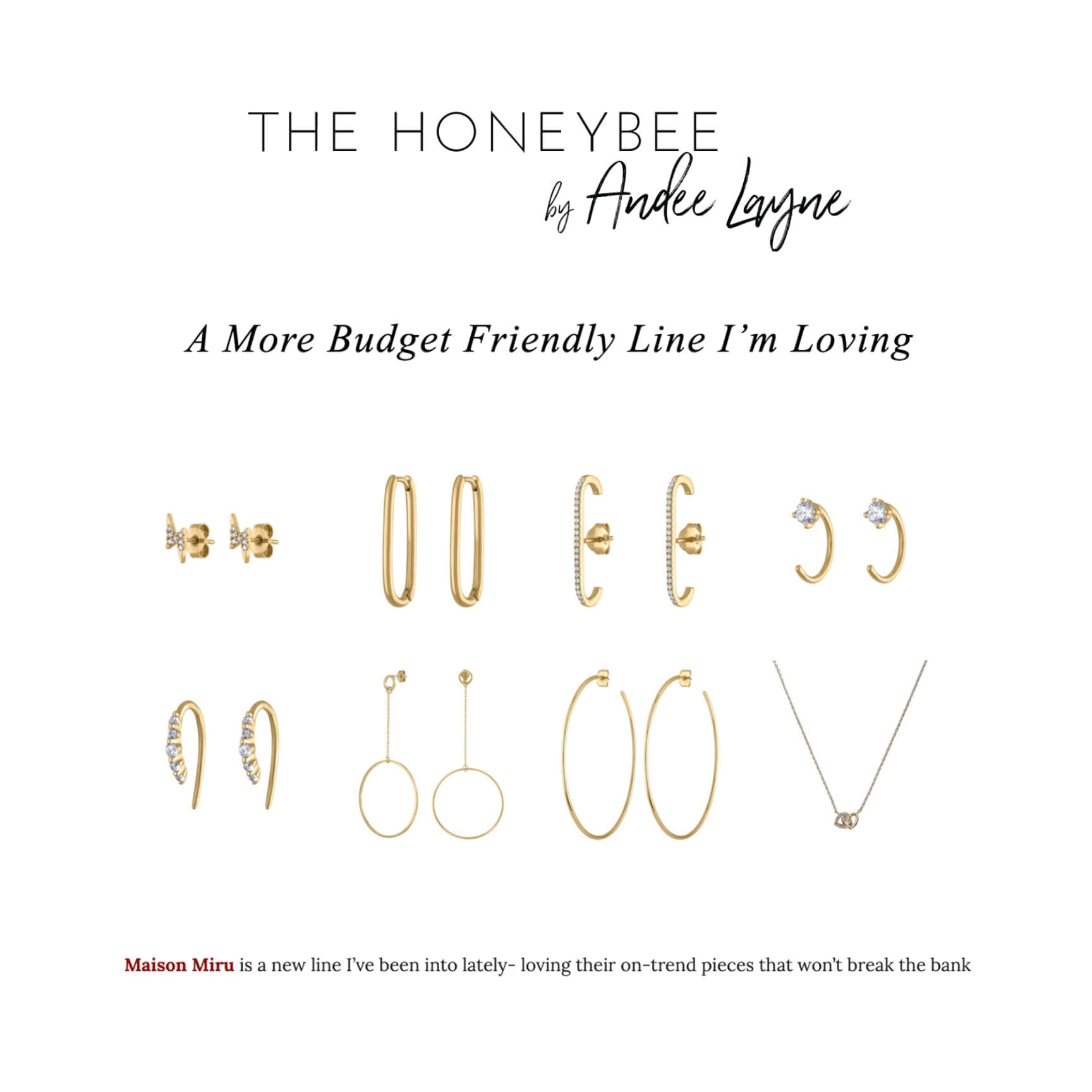 Halo Oval Hoop Earrings as seen on The Honeybee by Andee Layne