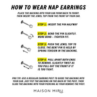 How to Wear the Mini Crystal Trinity Nap Earrings