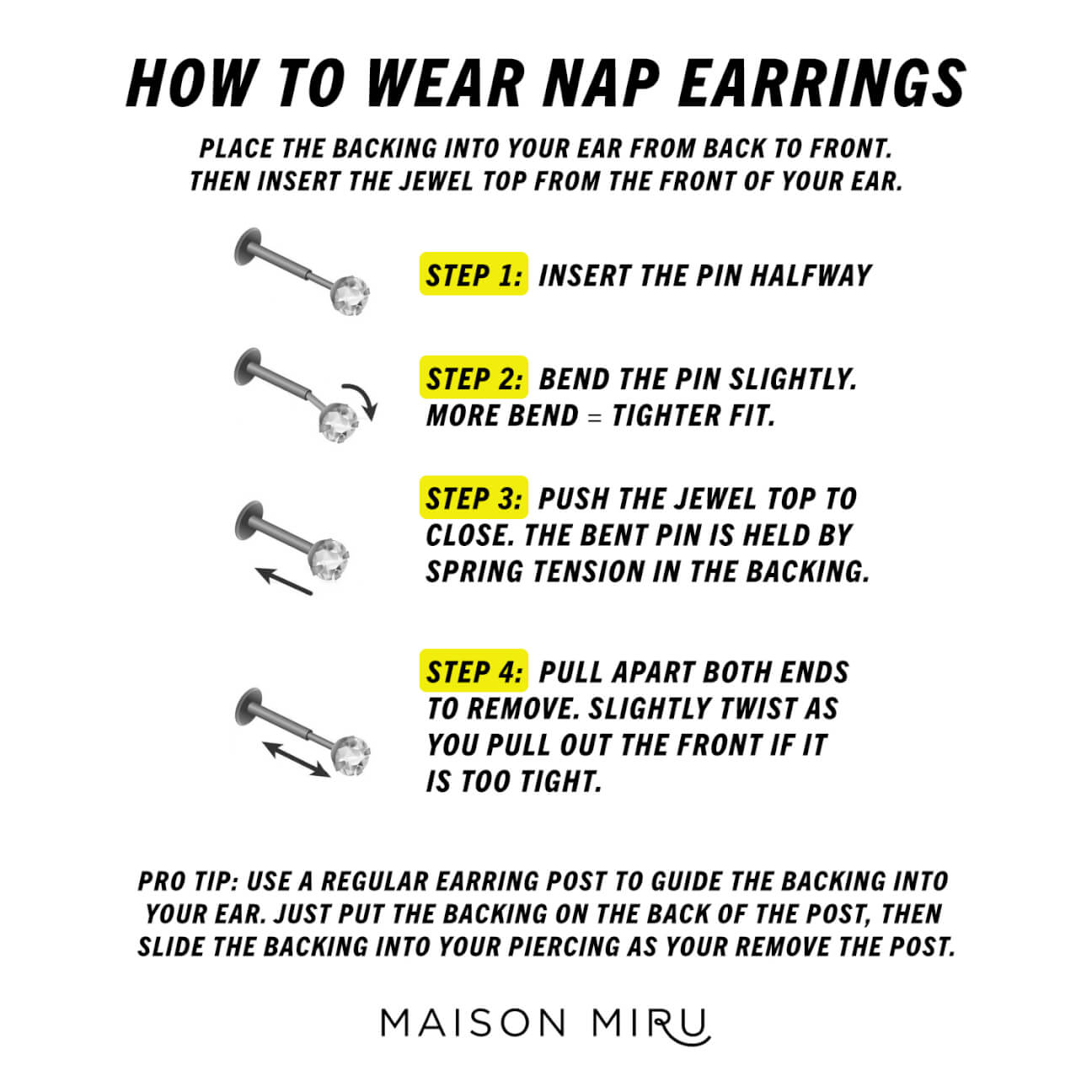 How to Wear the Tiny Trinity Nap Earrings