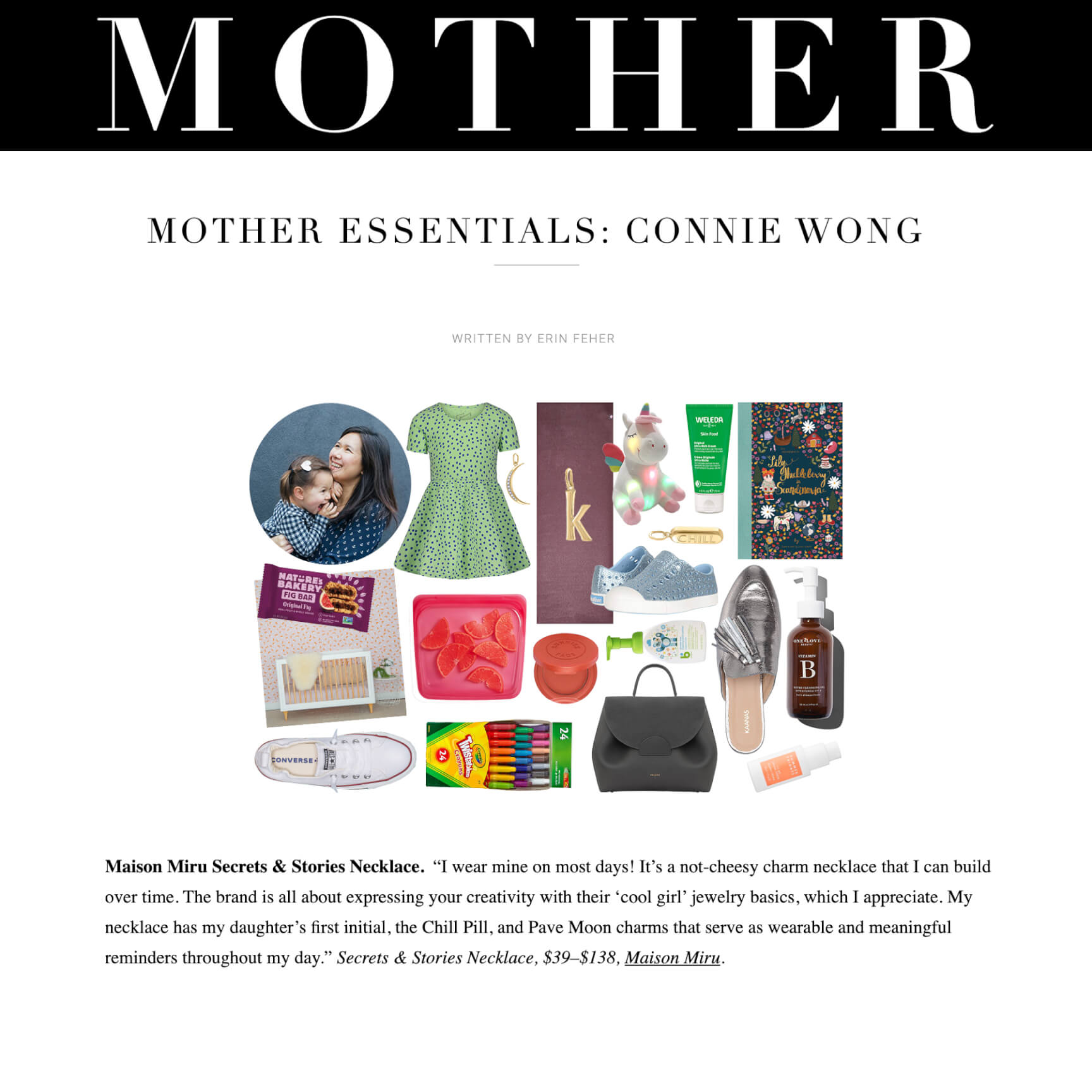 Pave Moon Charm as seen in Mother Mag