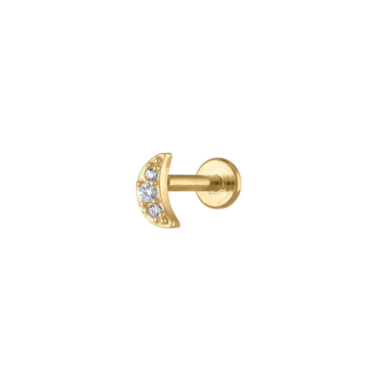 Diamond Flat Back Piercing Studs