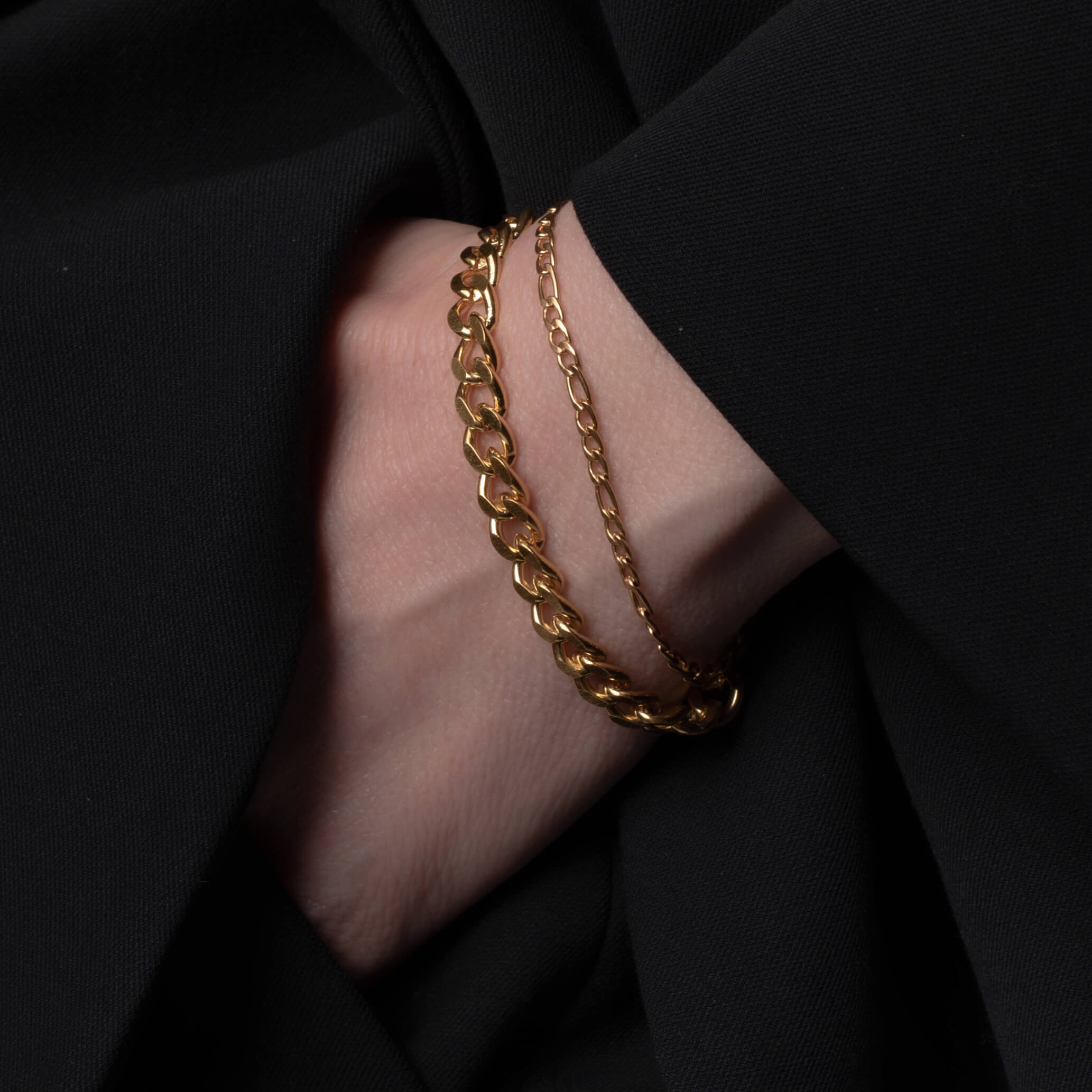 Rebel Bold Bracelet (Gold) on Model