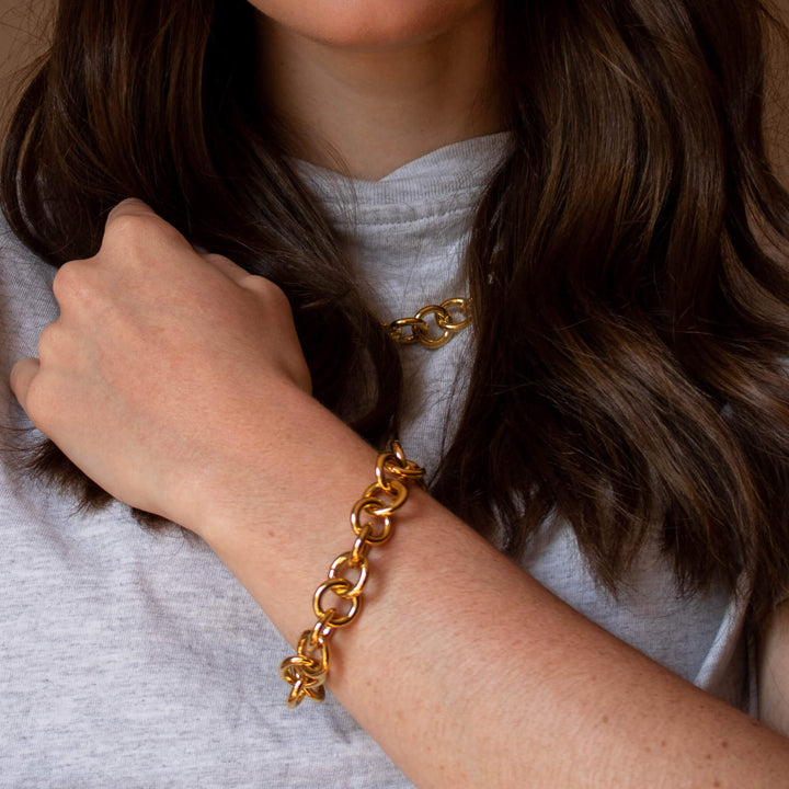 Baby Bubble Bracelet in Gold on model