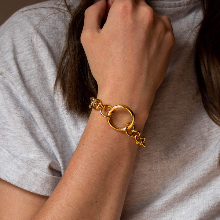 Baby Bubble Bracelet in Gold on model