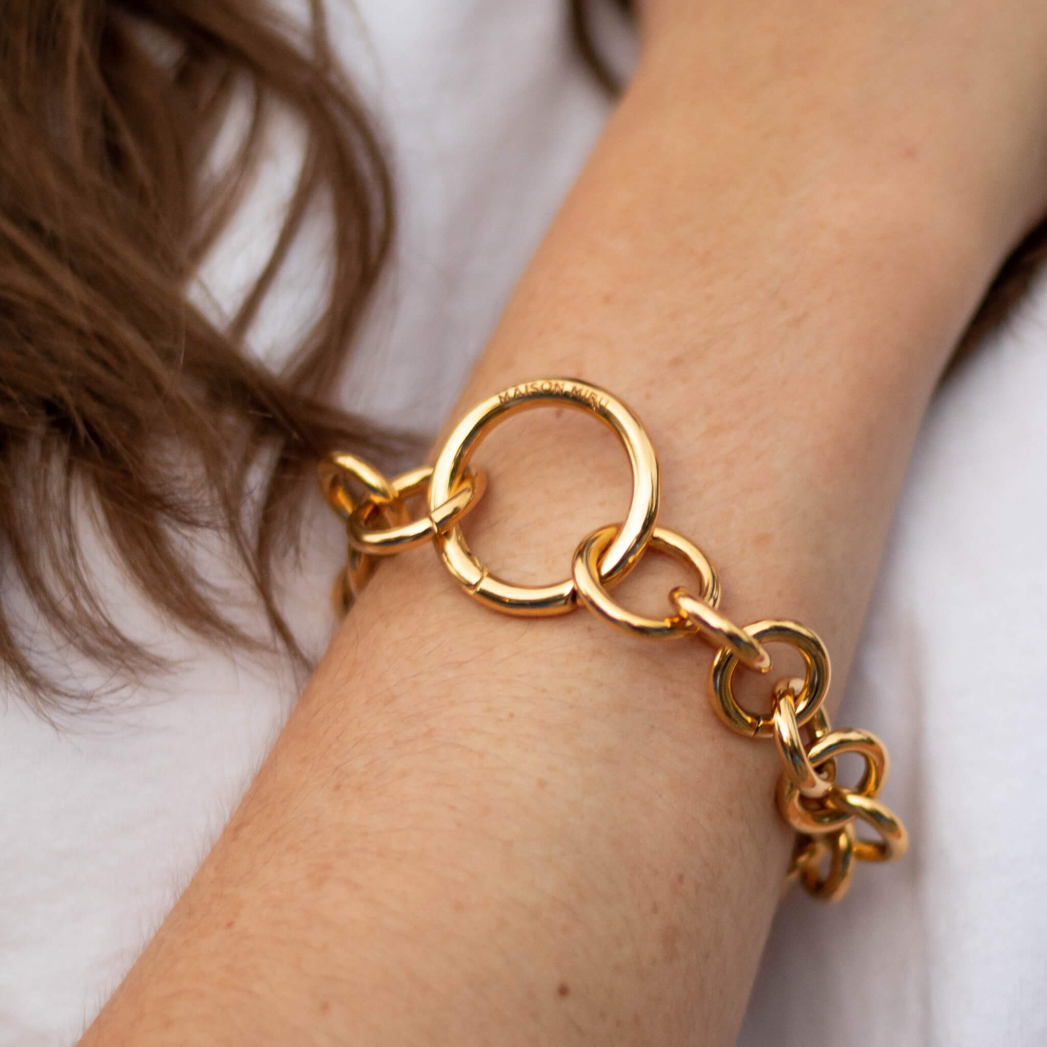 Bubble Bracelet in Gold on model