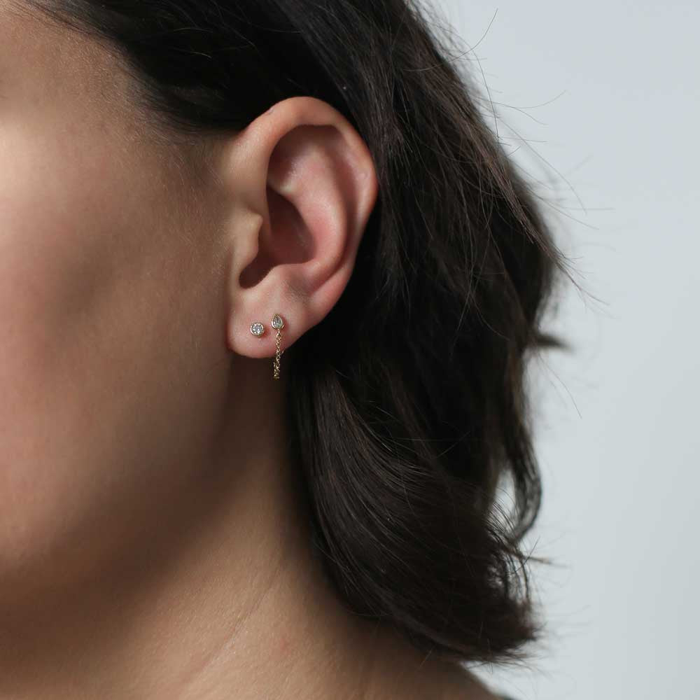 Colette Earrings on model