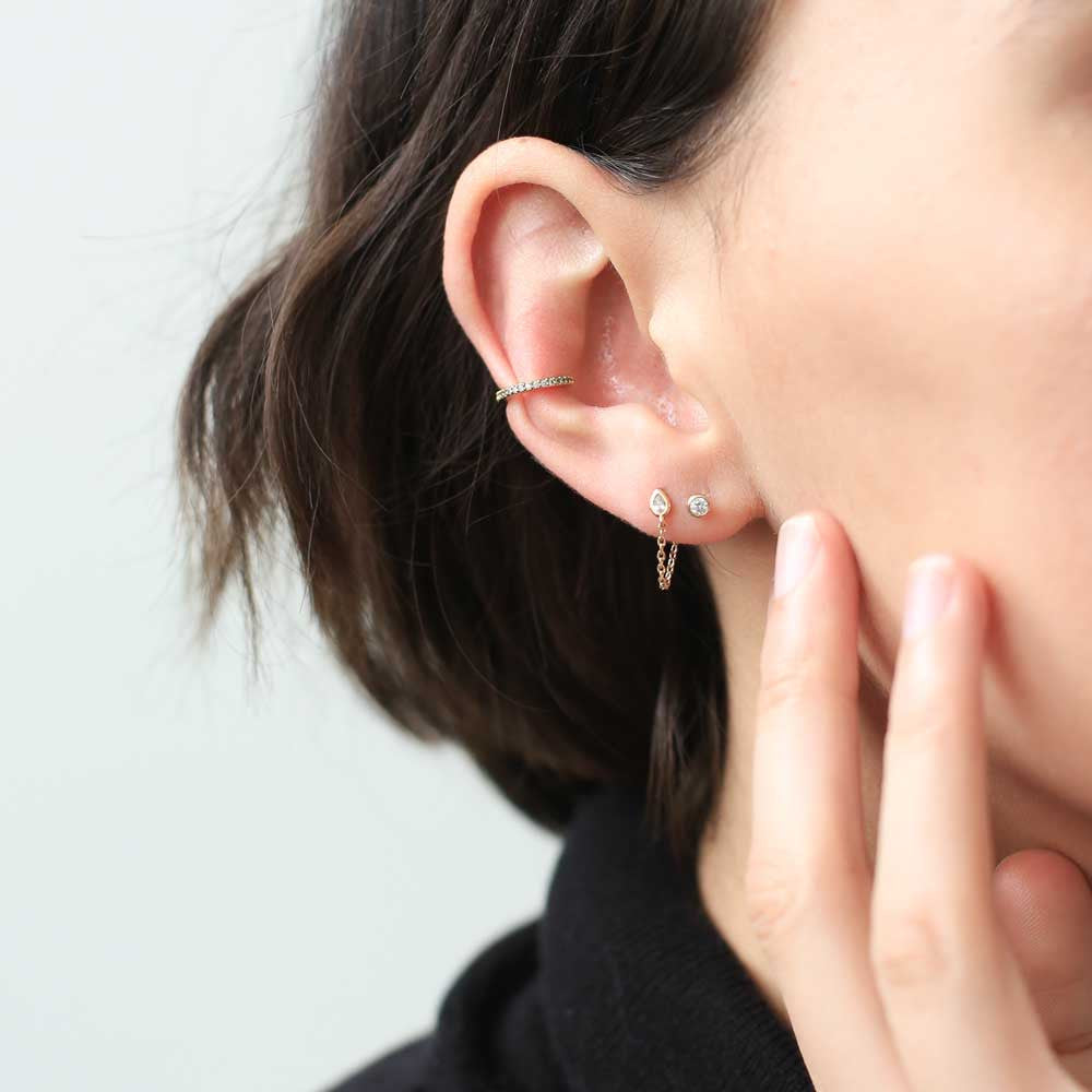 Colette Earrings on model