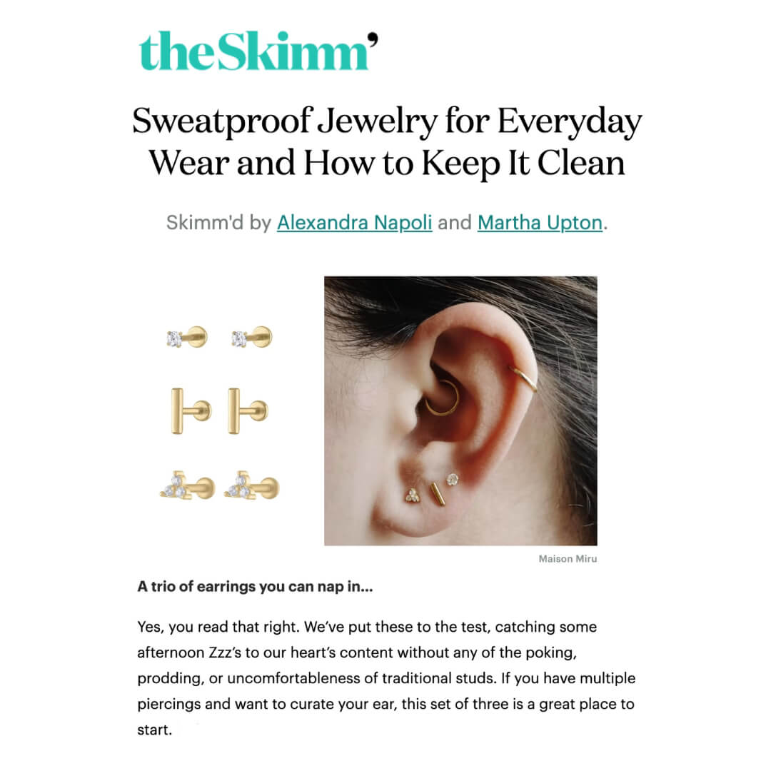 Our Everyday Nap Earrings Trio as seen on The Skimm