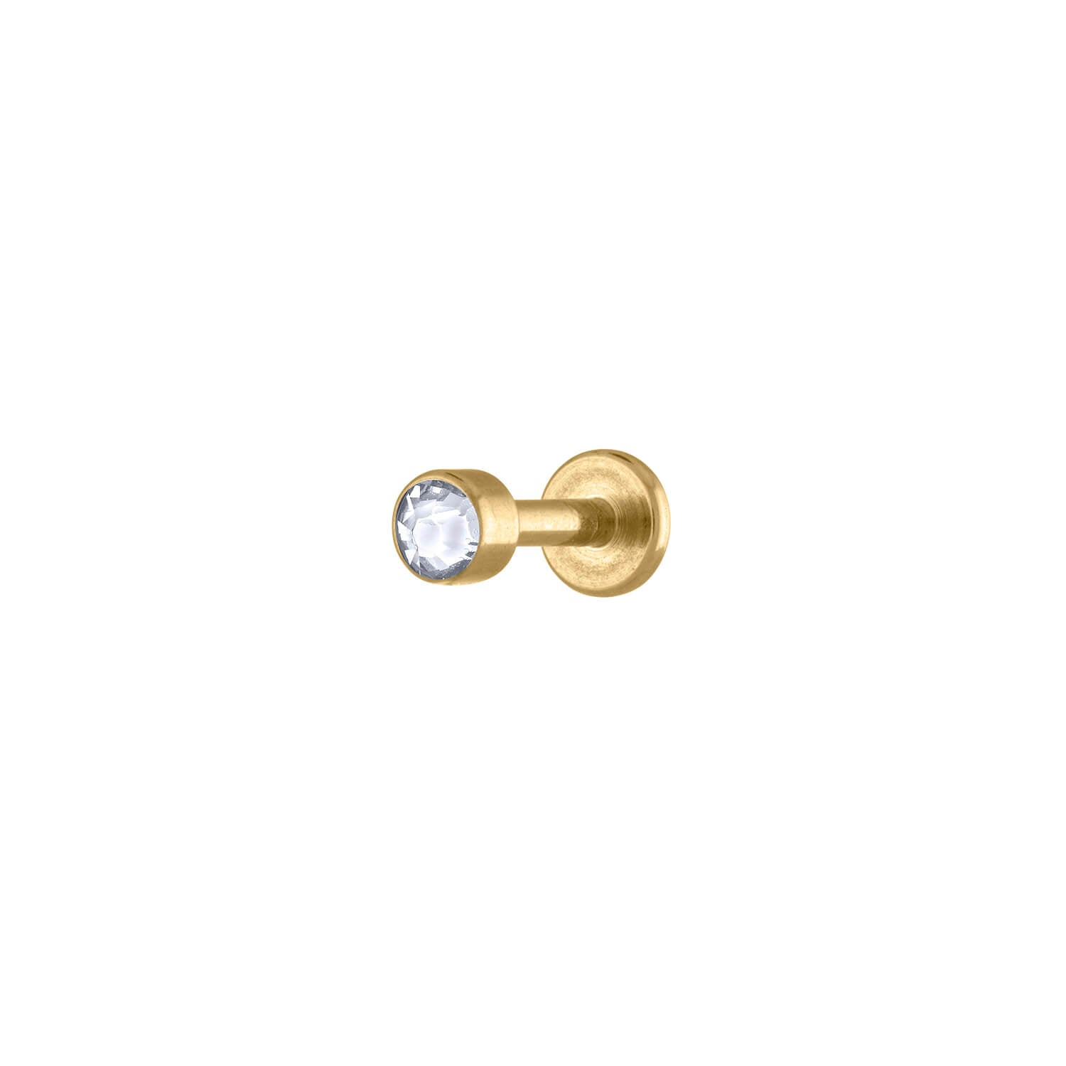 14k Gold Newport Threaded Flat Back Studs