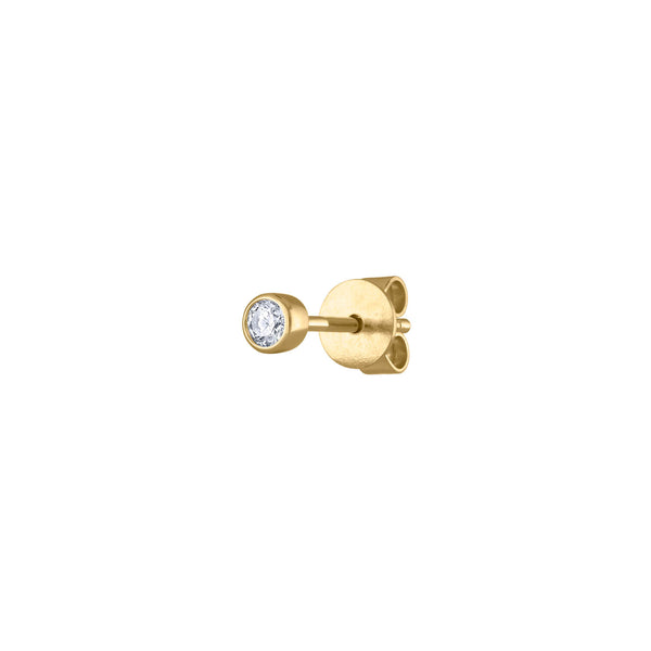 Tiny Diamond Studs in 14k Gold | Maison Miru