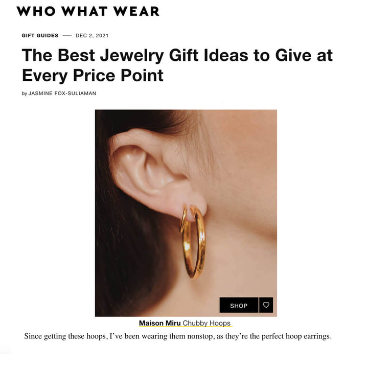 Our Chubby Hoops as seen on Who What Wear
