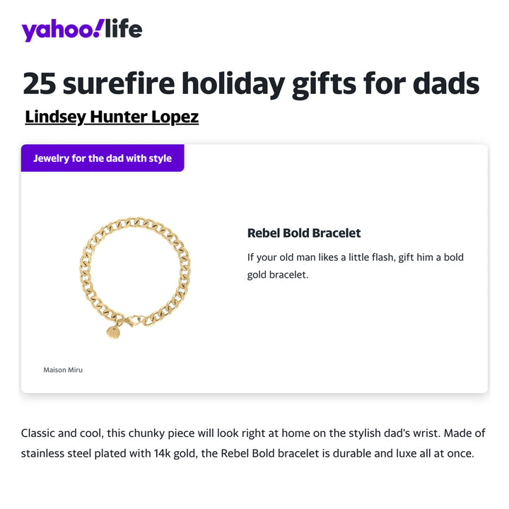 Our Rebel Bold Bracelet as seen on Yahoo Life!