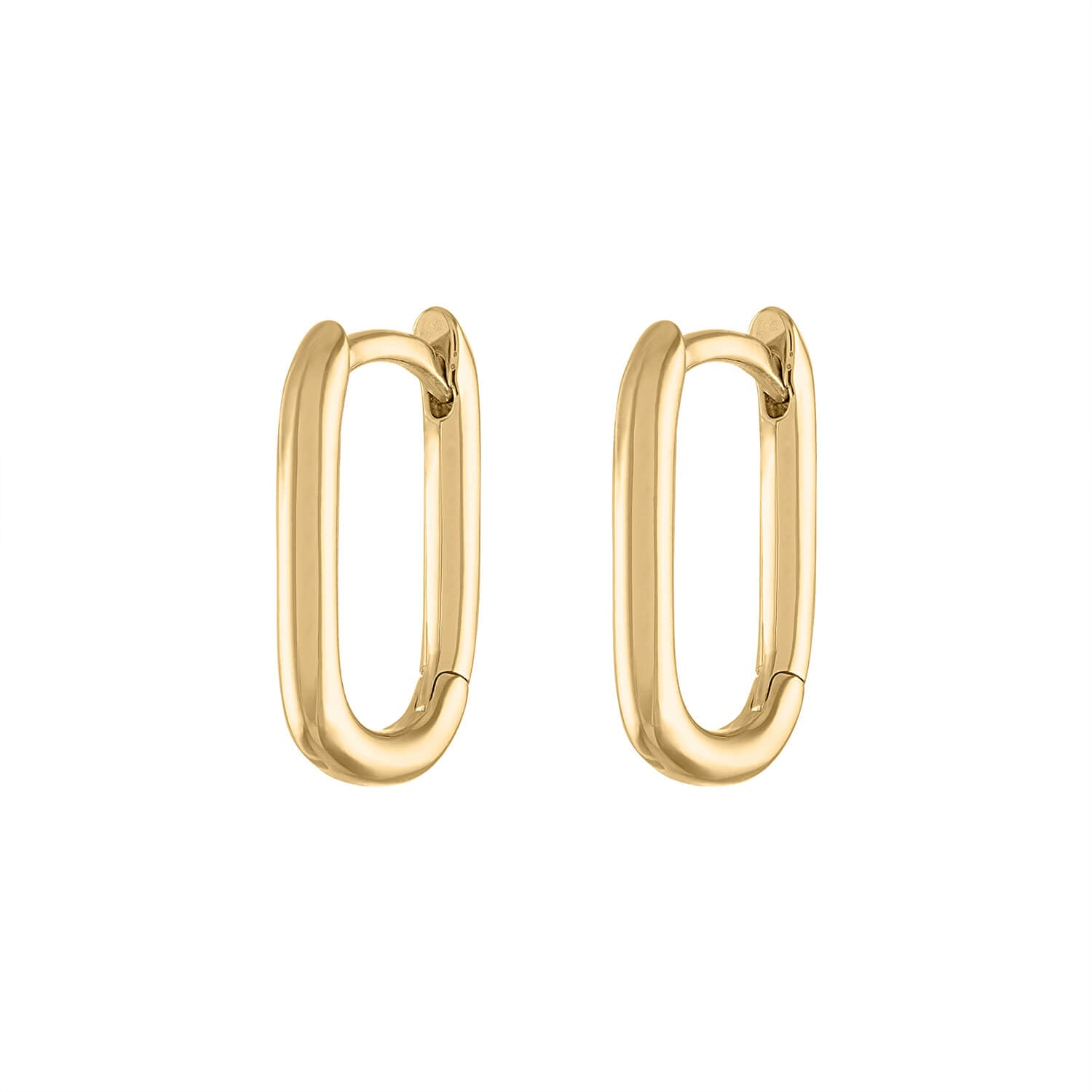 Baby Halo Oval Hoop Earrings