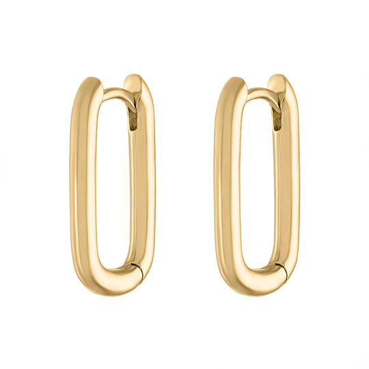 Bold Halo Oval Hoop Earrings