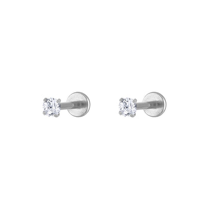 Celestial Crystal Nap Earrings in Silver