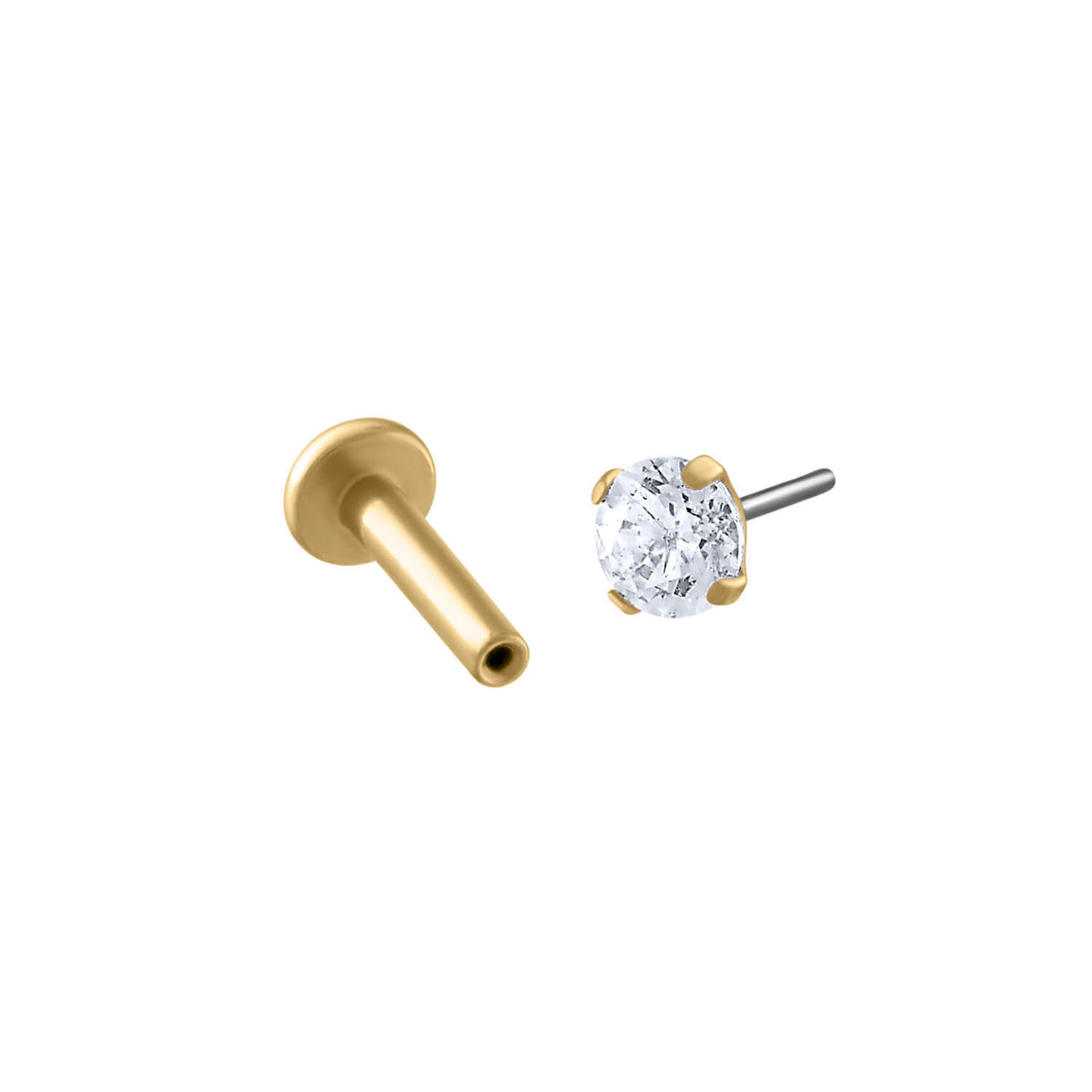Celestial Crystal Push Pin Flat Back Earring Maison Miru